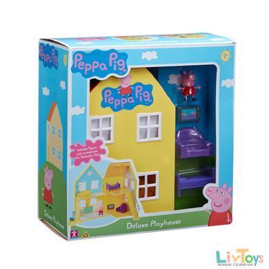 Ігровий набір Peppa - БУДИНОК ПЕППИ ДЕЛЮКС (будиночок з меблями, фігурка Пеппи)