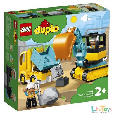 Конструктор LEGO DUPLO Вантажівка та гусеничний екскаватор 20 деталей (10931)