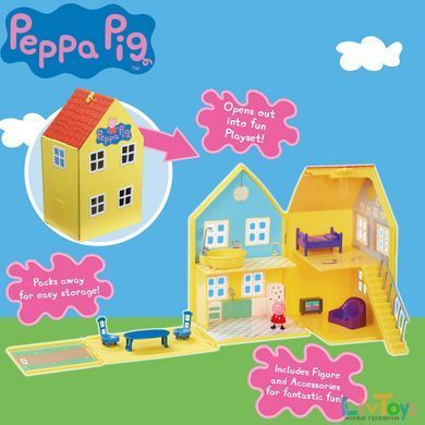 Ігровий набір Peppa - БУДИНОК ПЕППИ ДЕЛЮКС (будиночок з меблями, фігурка Пеппи)