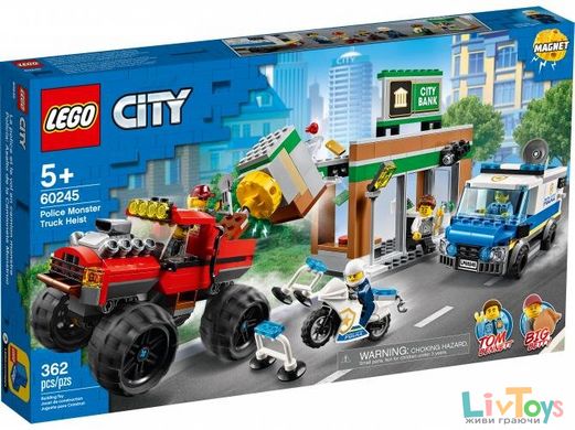 Конструктор LEGO City Ограбление с полицейским грузовиком-монстром