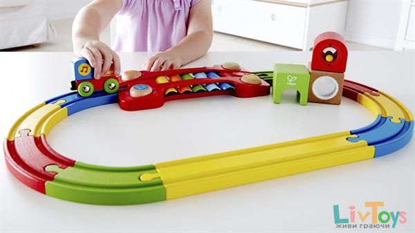 Іграшкова залізниця Hape із ксилофоном 14 ел. (E3822)