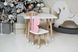 Білий прямокутний столик та стільчик дитячий рожевий метелик з білим сидінням. Білий дитячий столик