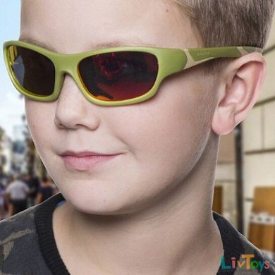 Дитячі сонцезахисні окуляри Koolsun кольору хакі серії Sport (Розмір: 6+)