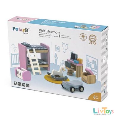 Деревянная мебель для кукол Viga Toys PolarB Детская комната (44036)