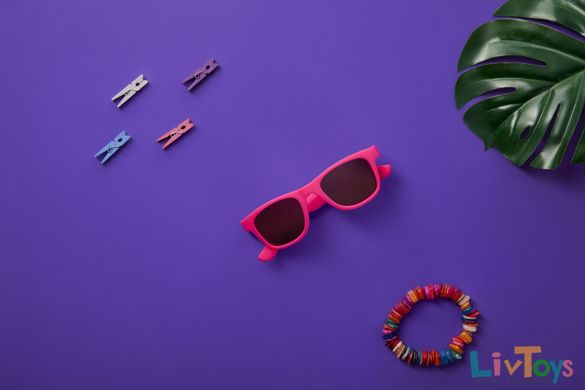 Дитячі сонцезахисні окуляри Koolsun неоново-рожеві серії Wave (Розмір: 1+)