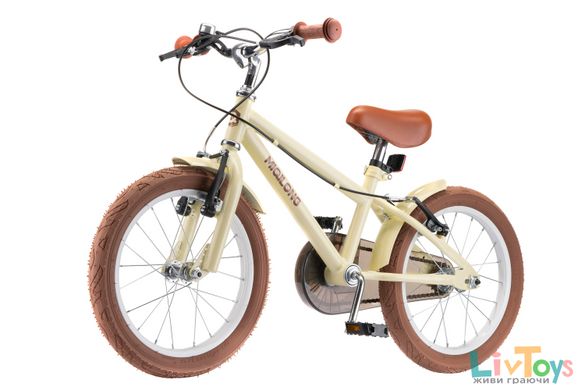 Детский велосипед Miqilong RM Бежевый 16" на 3-7 лет