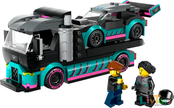 Конструктор LEGO City Автомобіль для перегонів та автовоз 328 деталей (60406)