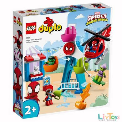 Конструктор LEGO DUPLO Super Heroes Людина-павук і друзі Пригоди на ярмарку 41 деталь (10963)