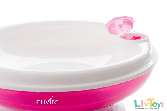 Тарілка Nuvita з підігрівом 6м+ рожева NV1427Pink