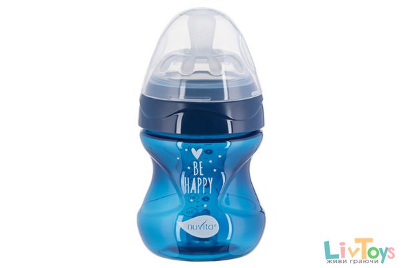 Детская Антиколикова бутылочка Nuvita NV6012 Mimic Cool 150мл темно-синяя