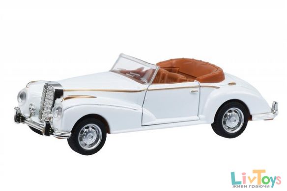 Автомобіль 1:36 Same Toy Vintage Car зі світлом і звуком Білий відкритий кабріолет 601-3Ut-6