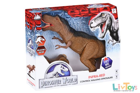 Динозавр Same Toy Dinosaur World Тиранозавр коричневый (свет, звук) RS6123Ut