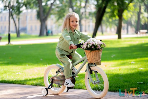 Детский велосипед Miqilong RM Оливковый 16" на 3- 7 лет