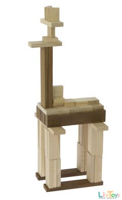 Конструктор деревянный goki Строительные блоки (натуральный) 58532