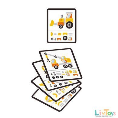 Набор для творчества Viga Toys Деревянная аппликация Строительная техника (50336)
