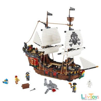 Конструктор LEGO Creator Піратський корабель 1262 деталі (31109)