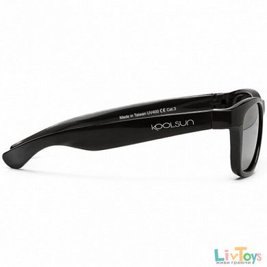Детские солнцезащитные очки Koolsun черные серии Wave (Размер: 3+)