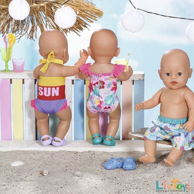Одяг для ляльки BABY BORN - СВЯТКОВИЙ КУПАЛЬНИК S2 (на 43 cm, із зайченям)