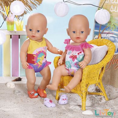 Одежда для куклы BABY BORN - ПРАЗДНИЧНЫЙ КУПАЛЬНИК S2 (на 43 cm, c зайчиком)