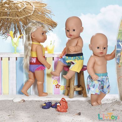 Одежда для куклы BABY BORN - ПРАЗДНИЧНЫЙ КУПАЛЬНИК S2 (на 43 cm, c зайчиком)