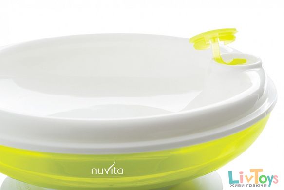 Тарілка Nuvita з підігрівом 6м+ салатова NV1427Lime