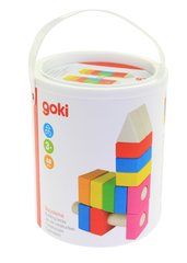 Конструктор дерев'яний goki Будівельні блоки (рожевий) 58589