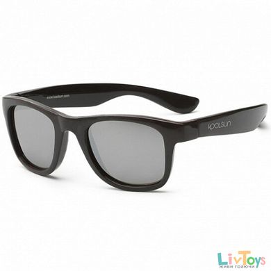 Дитячі сонцезахисні окуляри Koolsun чорні серії Wave (Розмір: 1+)