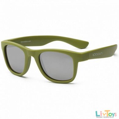 Детские солнцезащитные очки Koolsun цвета хаки серии Wave (Размер: 3+)