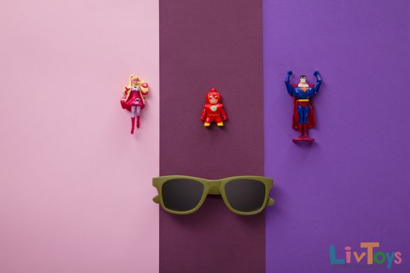 Детские солнцезащитные очки Koolsun цвета хаки серии Wave (Размер: 3+)
