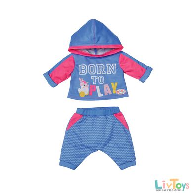 Набор одежды для куклы BABY BORN - СПОРТИВНЫЙ КОСТЮМ ДЛЯ БЕГА (на 43 cm, голубой)