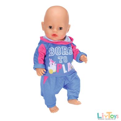 Набор одежды для куклы BABY BORN - СПОРТИВНЫЙ КОСТЮМ ДЛЯ БЕГА (на 43 cm, голубой)