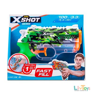 X -Shot Водний бластер Fast FIill Sins NANO Jungle Camo, 11853B