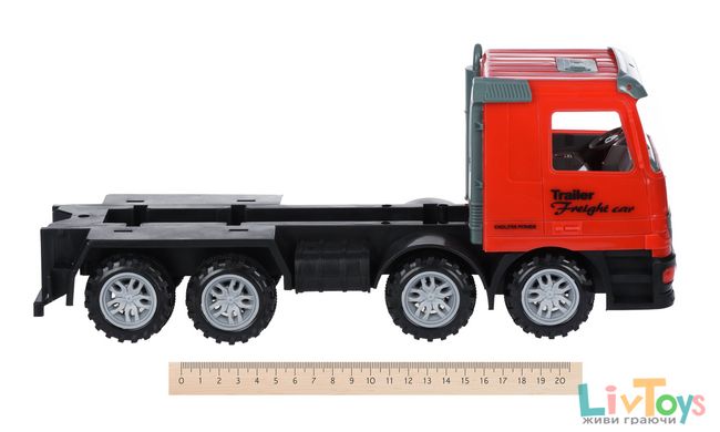 Машинка енерционная Same Toy Super Combination Тягач красный с трактором 98-84Ut-1