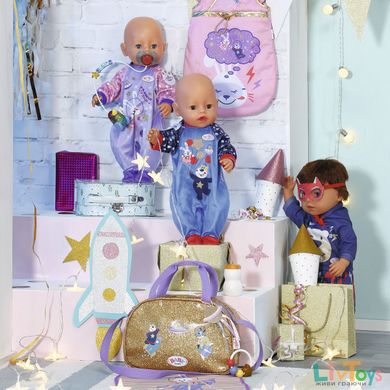 Сумка з аксесуарами для ляльки BABY born серії "День Народження" (килимок, пляш., підгуз., брязкал.)