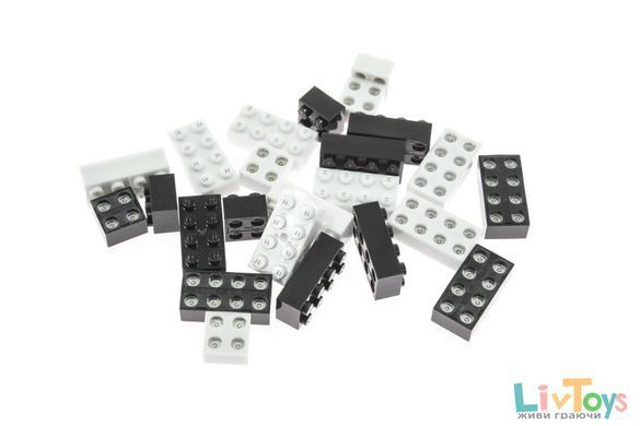 Цеглинки 4х2 та 2х2 LIGHT STAX з LED підсвіткою Expansion 8 штук Чорний, Білий S11002