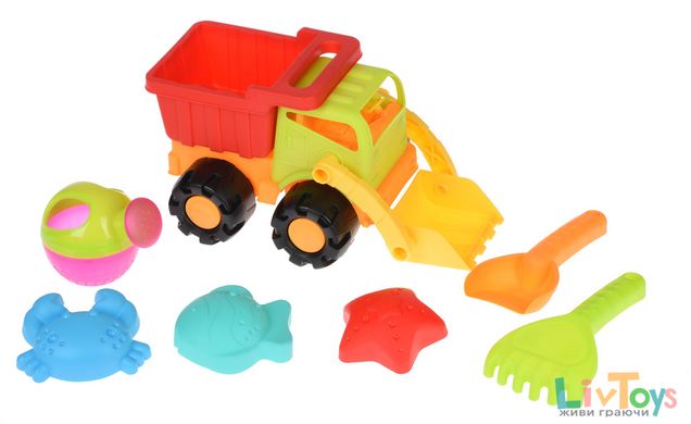 Набір для гри з піском Same Toy 7 од. вантажівка зелена 987Ut-2