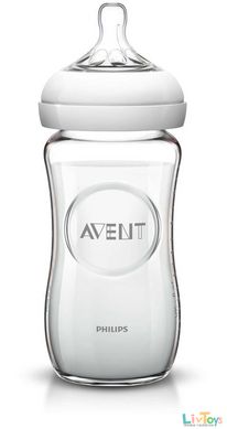 Стеклянная бутылка для кормления Avent Natural 240мл SCF673 / 17