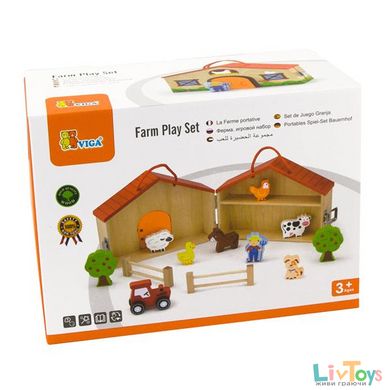 Деревянный игровой набор Viga Toys Домик-ферма (51618)