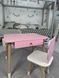 Дитячий столик з висувною шухлядкою і стільчик ведмедиком для дівчинки рожевий.