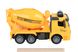 Машинка енерціонная Same Toy Truck Бетонозмішувач жовта зі світлом і звуком 98-612AUt-2