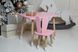 Розовый прямоугольный столик и стульчик детский зайчик. Розовый детский столик