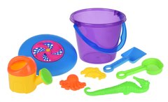 Набір для гри з піском Same Toy з Літаючій тарілкою (фіолетове відерце) 8 шт HY-1205WUt-3