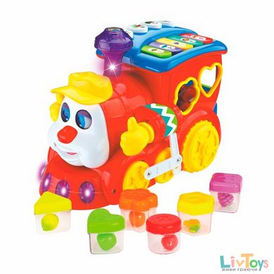 Музыкальная игрушка Hola Toys Паровозик-сортер (556)