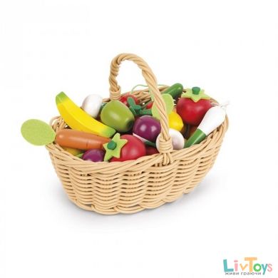 Игровой набор Janod Корзина с овощами и фруктами 24 эл. J05620