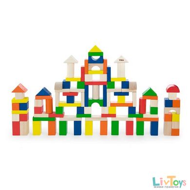 Деревянные кубики Viga Toys Большая стройка, 100 шт., 2,5 см (50334)