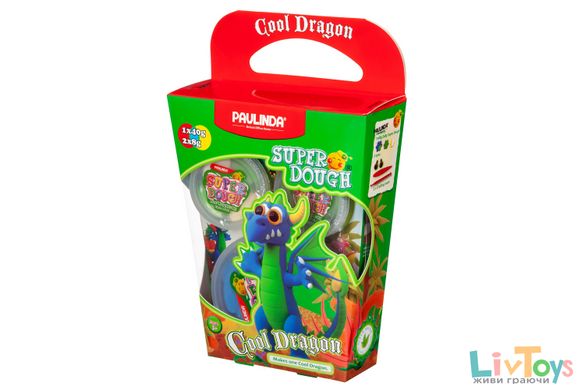 Масса для лепки Paulinda Super Dough Cool Dragon Дракон синий PL-081378-16