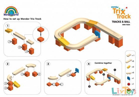 Конструктор Wonderworld Trix Track Поворот WW-7004