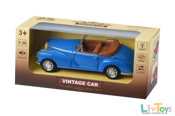 Автомобіль 1:36 Same Toy Vintage Car Синій відкритий кабріолет 601-4Ut-8