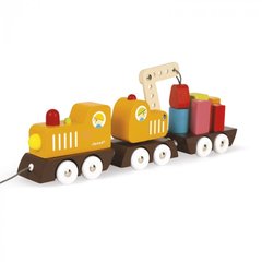 Іграшка-каталка Janod Поїзд на магнітах J08089