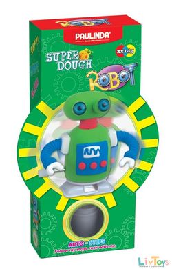 Масса для лепки Paulinda Super Dough Robot заводной механизм (шагает), зеленый PL-081178-5